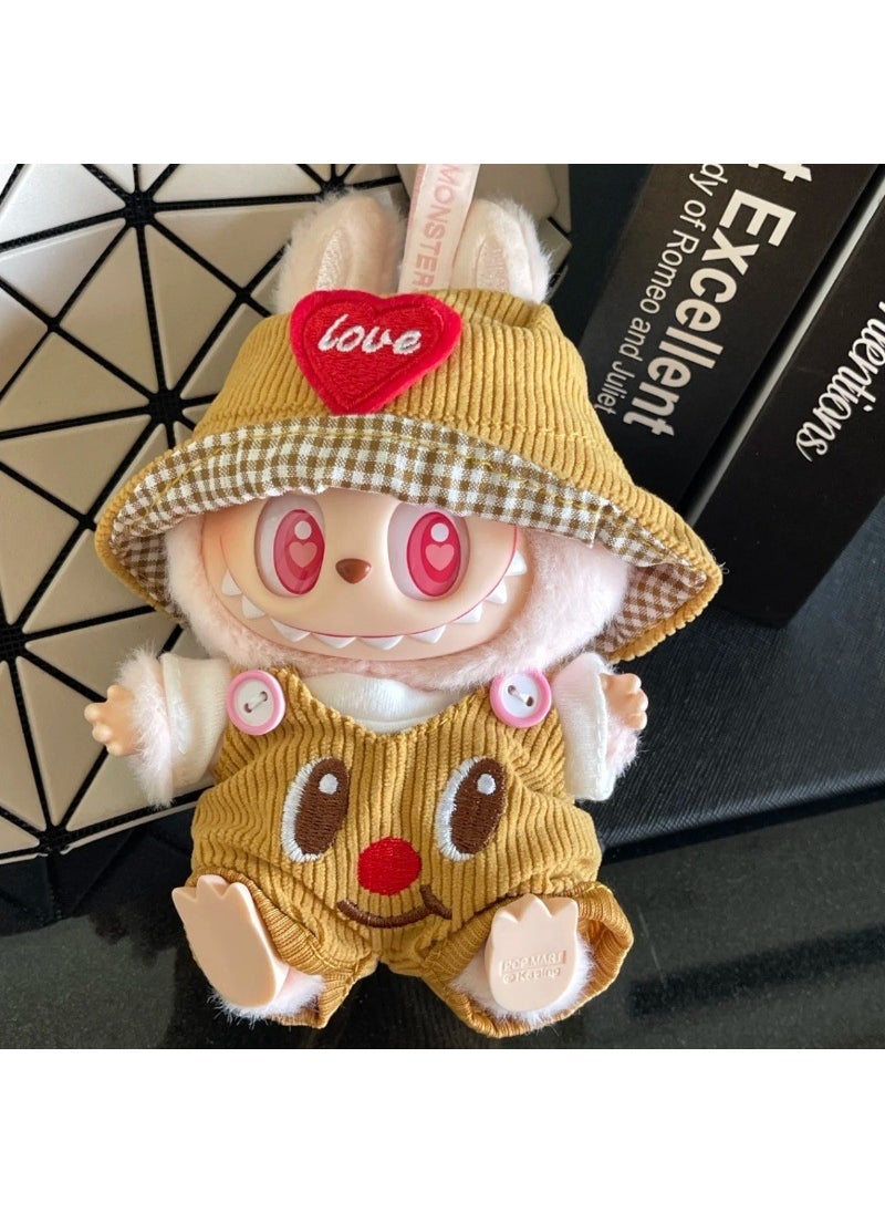 null - 17cm Labubu Doll Outfit Set Butter bear one-piece model (without baby) - Image 1