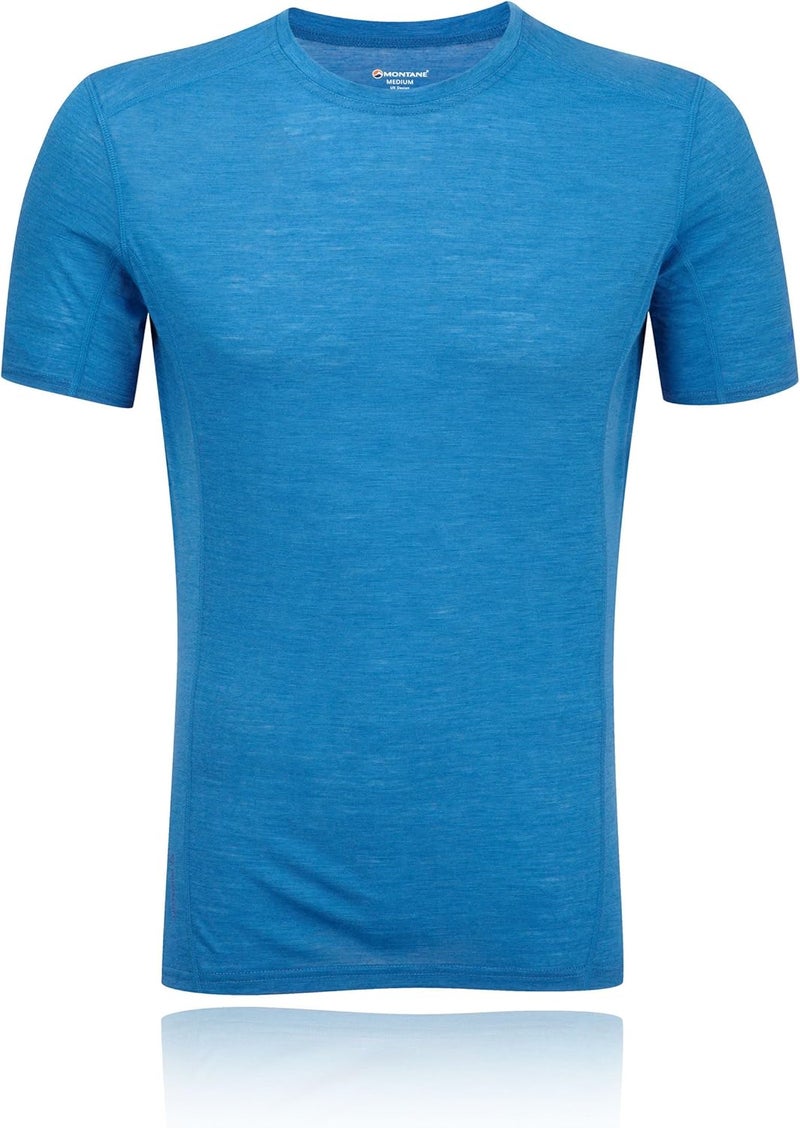 Montane Primino 140 Men's Crew Short Sleeve T-Shirt - Electric Blue, Size S - Image 1