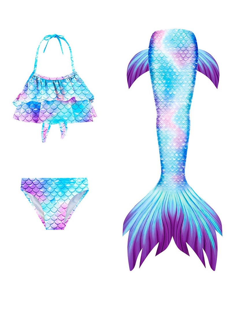KUYING بيكيني ملابس السباحة حورية البحر للأطفال