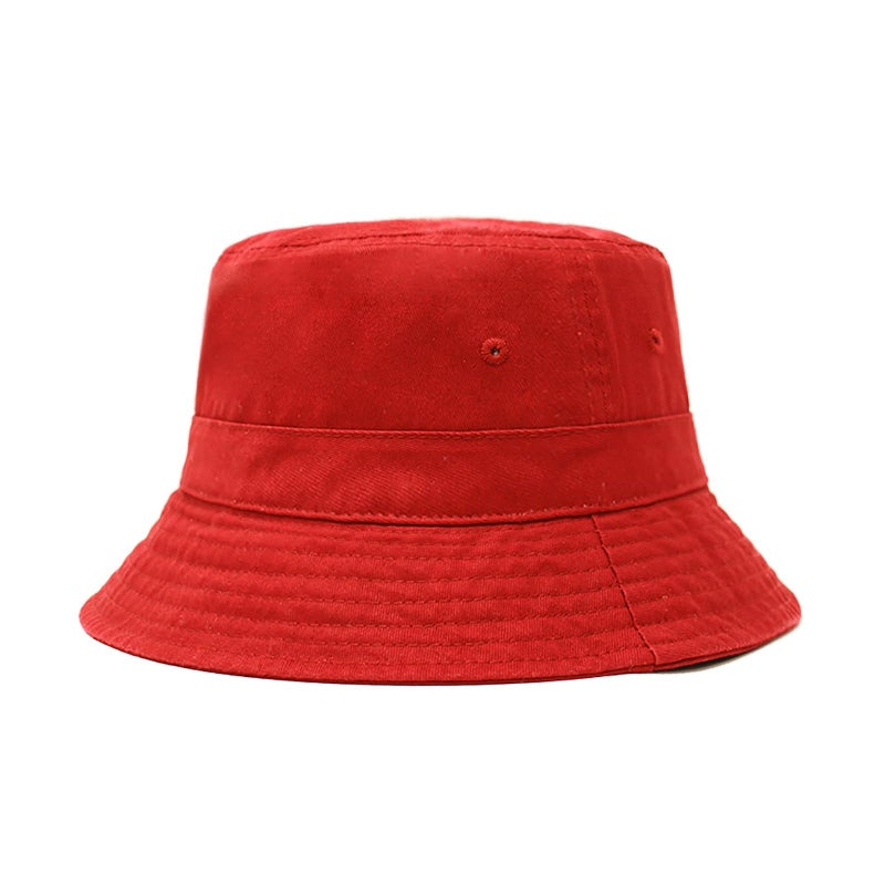 CHOK.LIDS Hot Summer Bucket Hat - Trendy Cotton Sun Hat for Beach, Golf, Fishing - Fun Outdoor Vacation Boonie for Men and Women (Red) - Image 1