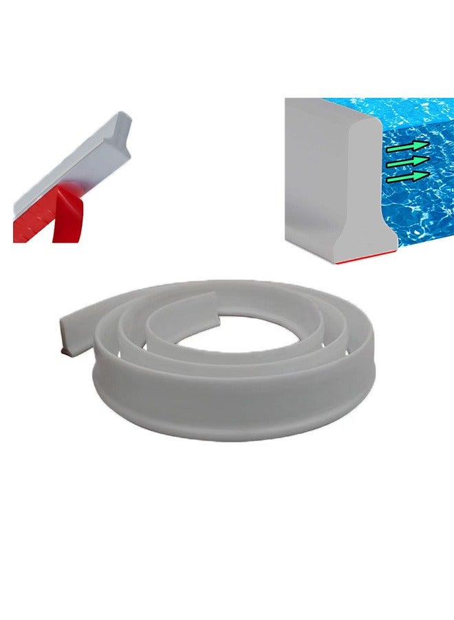 هاي هونور شريط عازل مرن بطول 1 متر لأرضيات الاستحمام والحمام والمطبخ قابل للطي ومانع لتسرب المياه ذاتي اللصق وقابل للانحناء، باللون الرمادي - Image 1