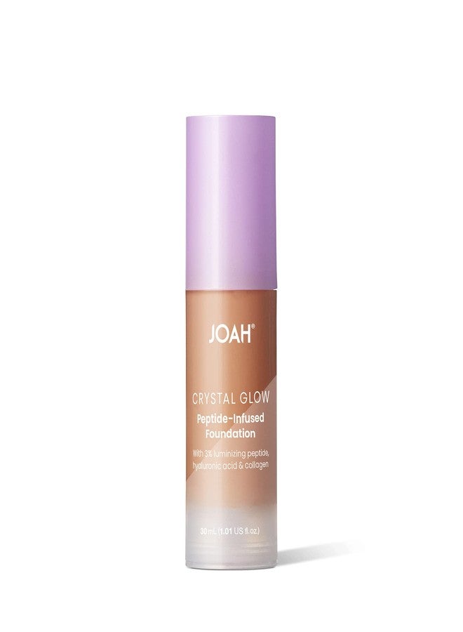 جواه كريم أساس JOAH Crystal Glow الغني بالببتيدات، مكياج كوري متعدد الاستخدامات 2 في 1، يجمع بين برايمر لتنعيم البشرة، ومُضيء، ومرطب، وواقي للبشرة للحصول على لمسة نهائية خالية من العيوب، 30 مل، لون تان دافئ - Image 2