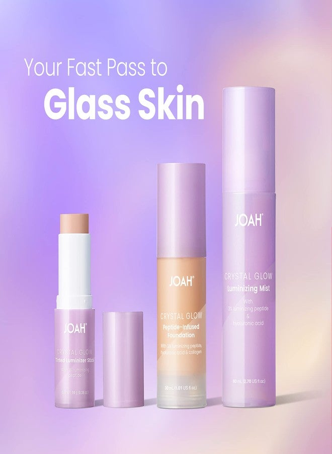 جواه كريم أساس JOAH Crystal Glow الغني بالببتيدات، مكياج كوري متعدد الاستخدامات 2 في 1، يجمع بين برايمر لتنعيم البشرة، ومُضيء، ومرطب، وواقي للبشرة للحصول على لمسة نهائية خالية من العيوب، 30 مل، لون تان دافئ - Image 5
