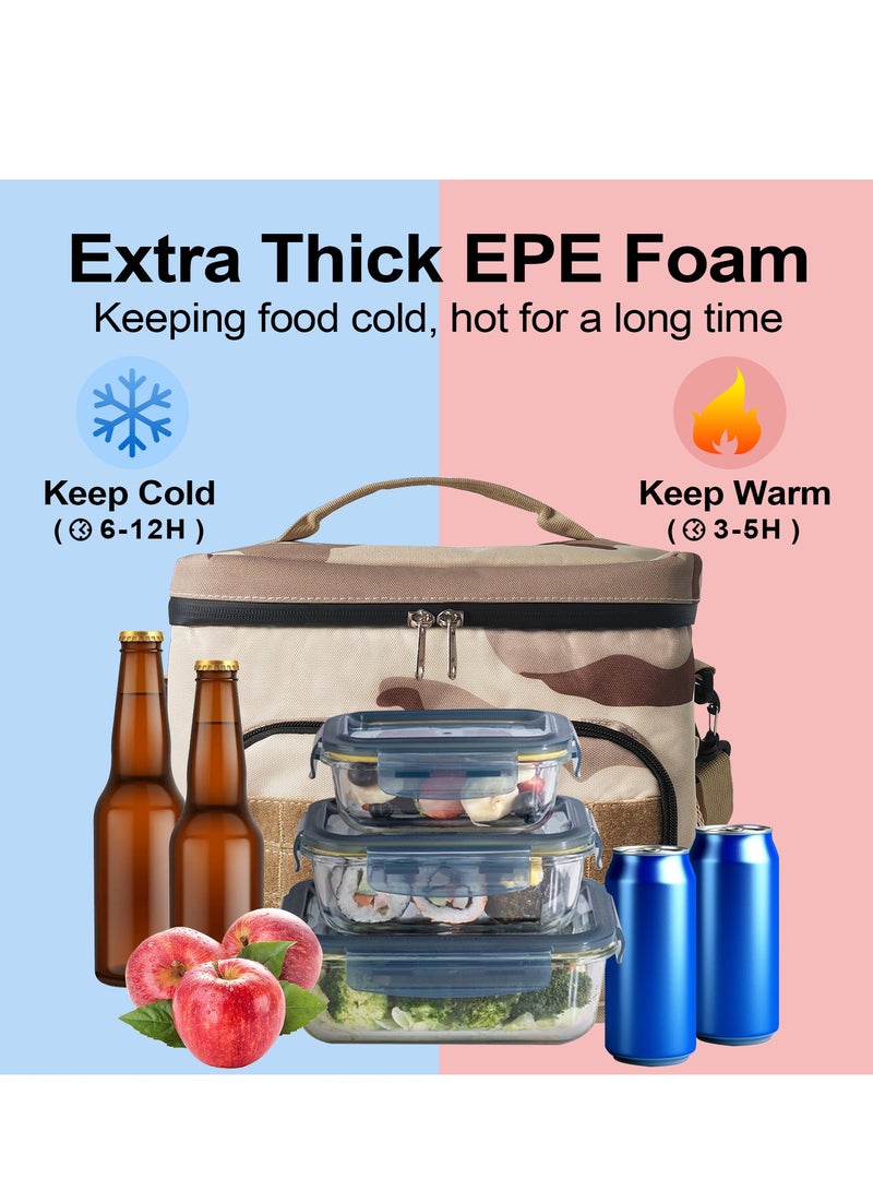 Ara Luxury Tactical Cooler Bag Outdoor, Insulated Reusable Lunch Bag for Adult, Portable Cooler Box for Tracel, Camping, Beach  - Image 2