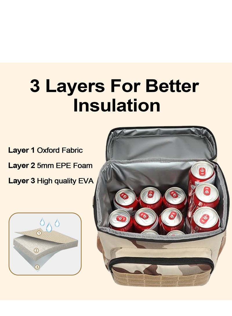 Ara Luxury Tactical Cooler Bag Outdoor, Insulated Reusable Lunch Bag for Adult, Portable Cooler Box for Tracel, Camping, Beach  - Image 5
