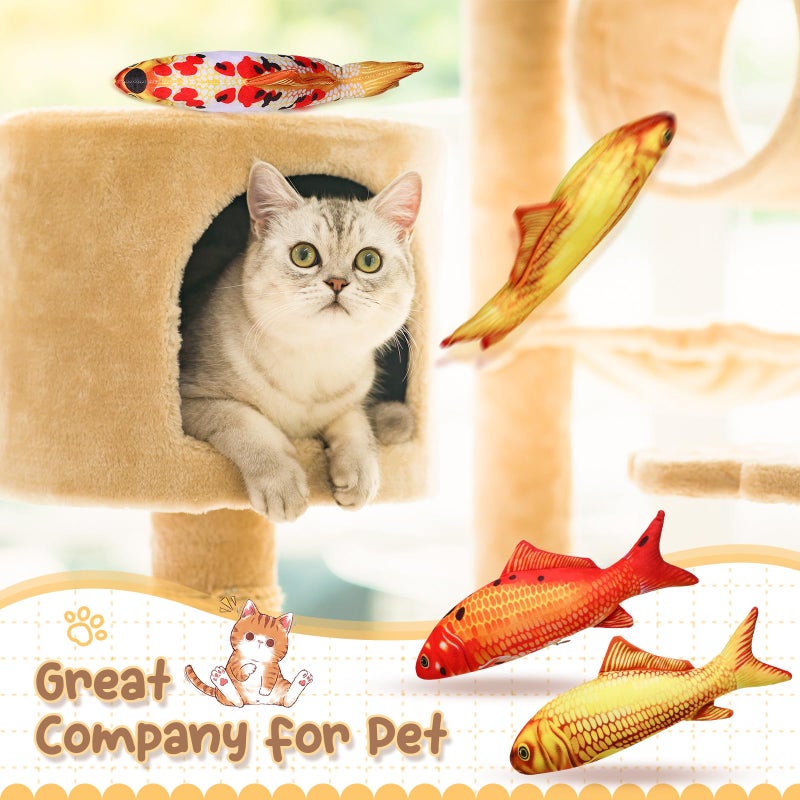Barydat 6 Pcs 12 Inch Fish Plush Toy Pillow Soft Fish Cushion Pillow Fish Stuffed Animal Realistic Fish Stuffed Carp Toy for Cat Pets or Kids Birthday Gifts - Image 4