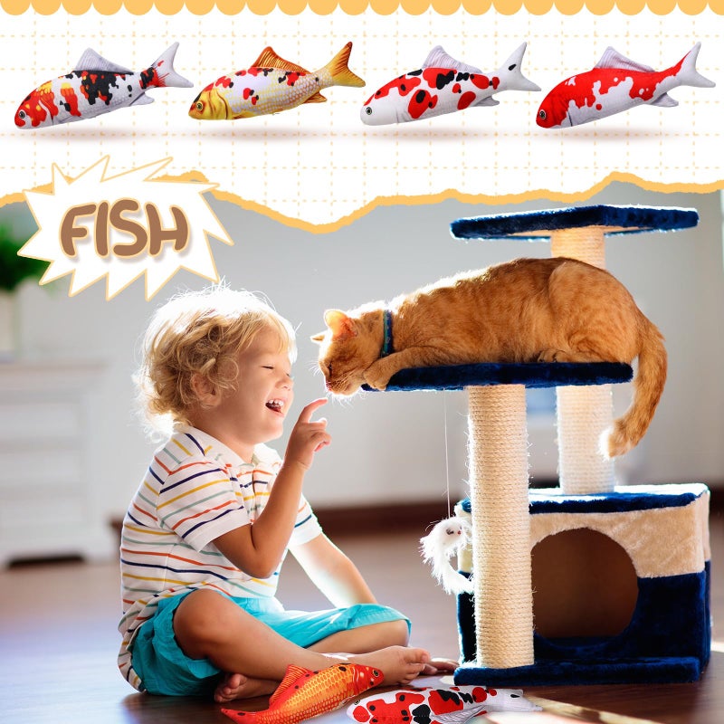 Barydat 6 Pcs 12 Inch Fish Plush Toy Pillow Soft Fish Cushion Pillow Fish Stuffed Animal Realistic Fish Stuffed Carp Toy for Cat Pets or Kids Birthday Gifts - Image 5