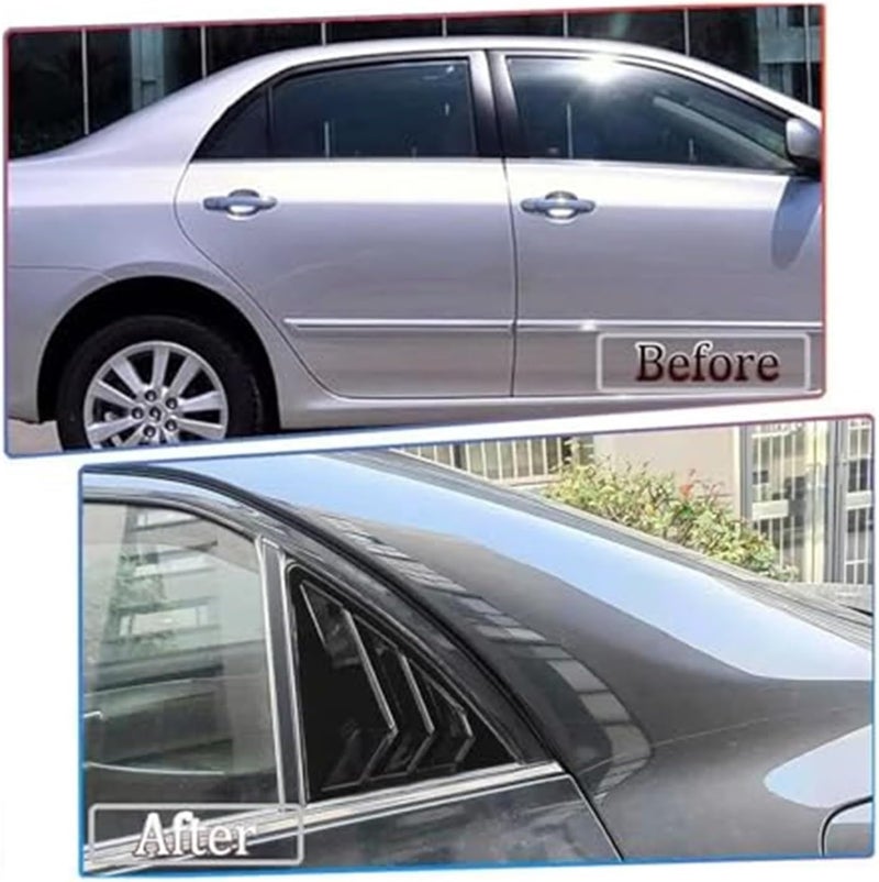 QASULER Car Rear Louver Window Cover Trim for Toyota Corolla - Image 3