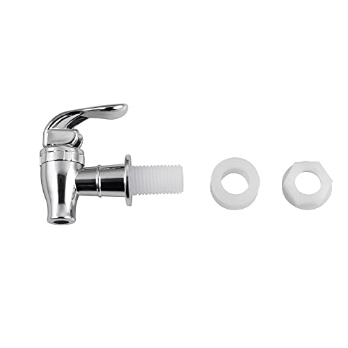 Walkinginrain Replacement Spigot for Beverage Dispenser,Push Style Spigots,Water Dispenser Replacement Spout Silver 2 Pack - Image 2