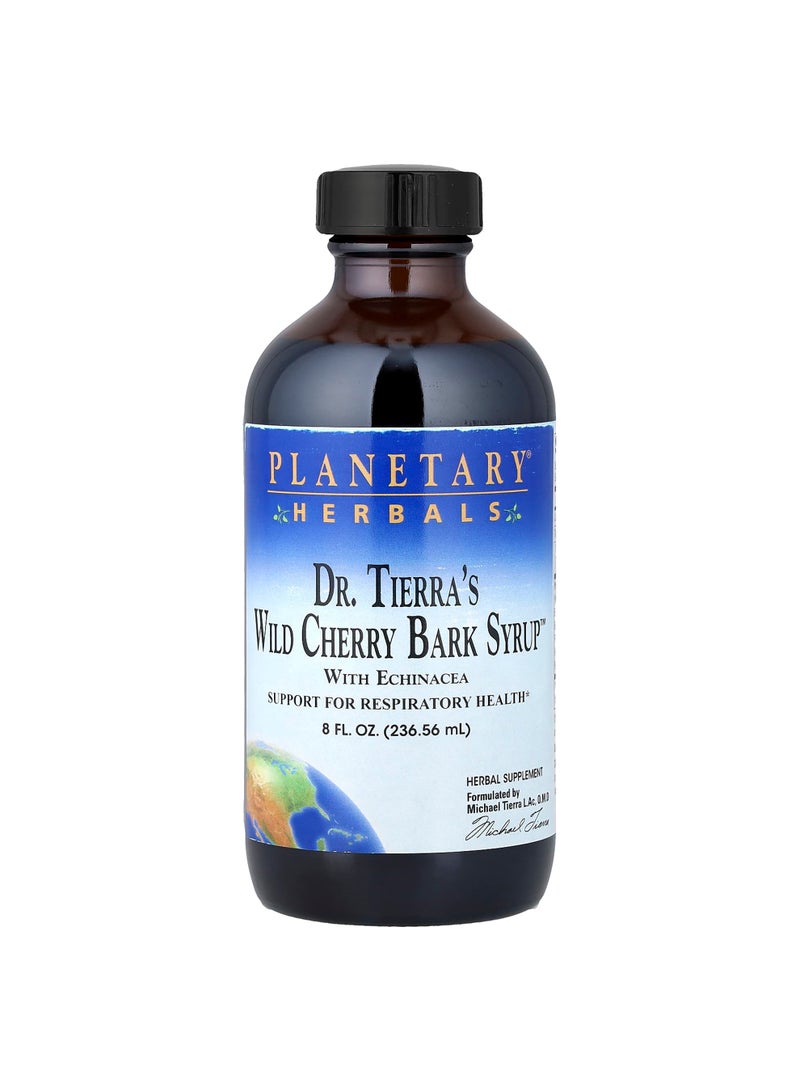 PLANETARY HERBALS Dr. Tierra's Wild Cherry Bark Syrup, 8 fl oz (236.56 ml)