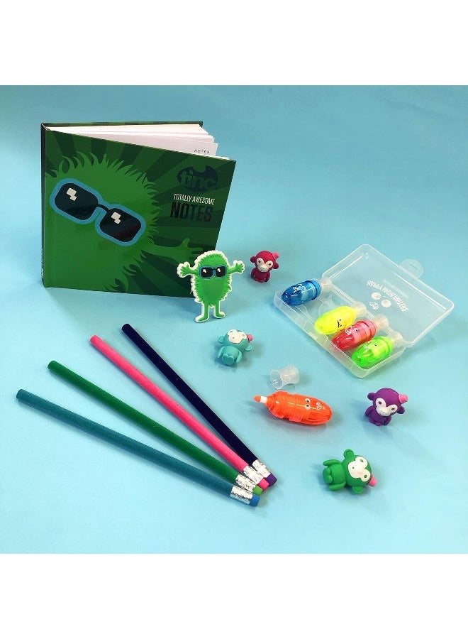 Tinc Hugga Stationery Gift Set | Green | Birthday Giveaways for Kids | Cute stuff Party Favors for Kids | School Supplies Gifts for Girls and Boys | Cute Stationary Gifts - Image 3