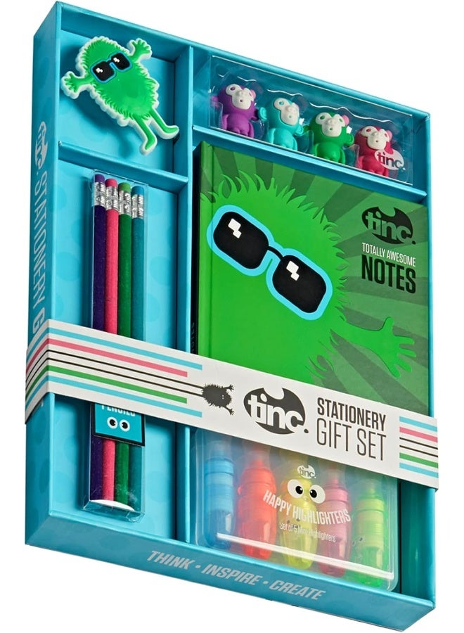 Tinc Hugga Stationery Gift Set | Green | Birthday Giveaways for Kids | Cute stuff Party Favors for Kids | School Supplies Gifts for Girls and Boys | Cute Stationary Gifts - Image 1