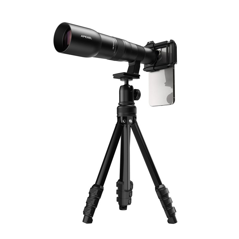 Telephoto Lens 50X Zoom HD Optical Glass Aluminium Alloy - Adjustable Focus Portable Monocular for Wildlife Watching Birdwatching Moonwatching Sports Events Travel Photography Smartphone Users - Image 2