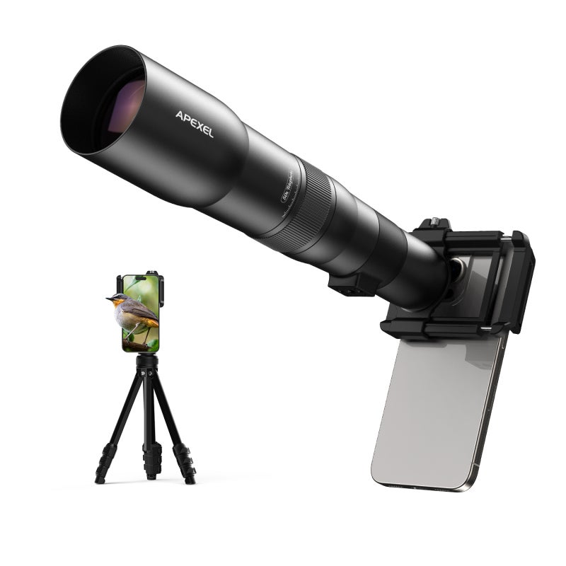 Telephoto Lens 50X Zoom HD Optical Glass Aluminium Alloy - Adjustable Focus Portable Monocular for Wildlife Watching Birdwatching Moonwatching Sports Events Travel Photography Smartphone Users - Image 5