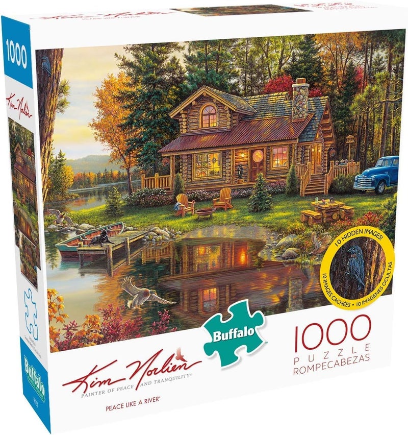 Buffalo Games - Kim Norlien - Peace Like A River - 1000 Piece Jigsaw Puzzle for Adults -Challenging Puzzle Perfect for Game Nights - Finished Size is 26.75 x 19.75 - Image 1