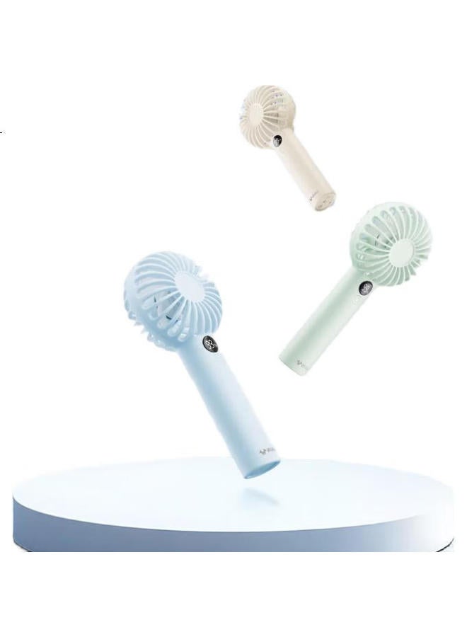 Bull Handheld Mini Fan With 2000Mah Long Battery Life, 3 Speeds, Quiet Operation, 3C Certified Battery, Portable, With Hanging Rope, Encrypted Mesh Cover, In Cloud White - Image 1