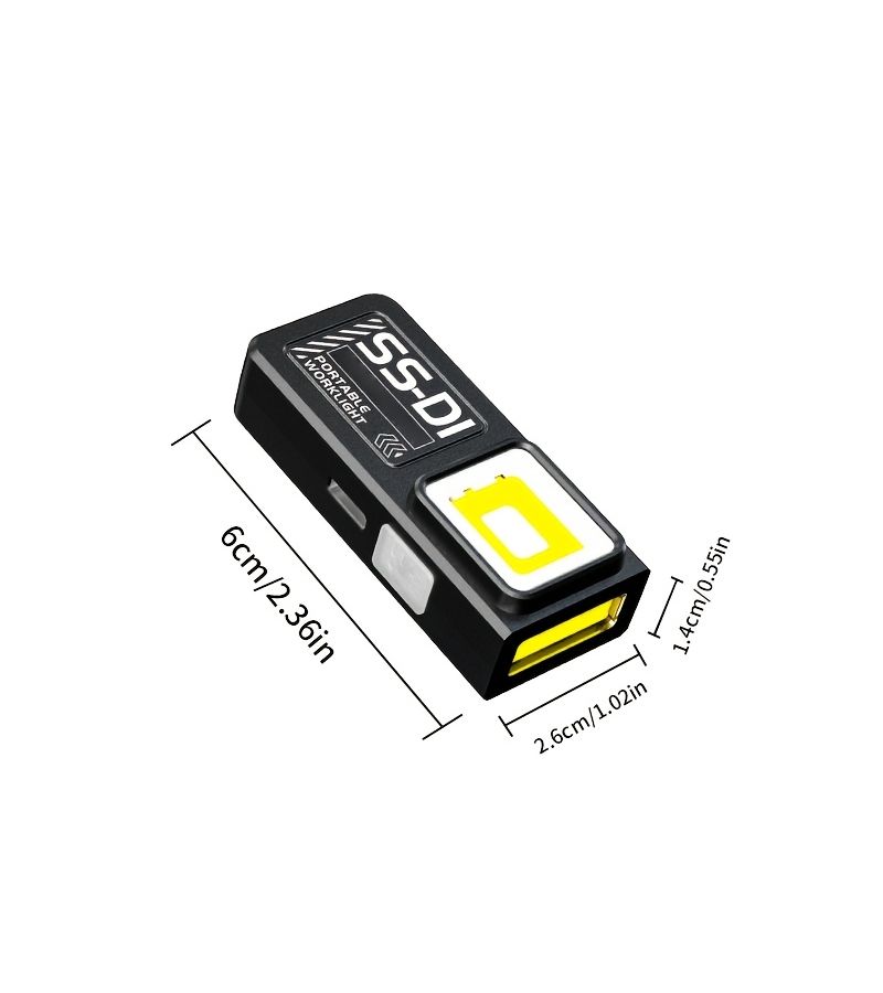 One Mini Dual Source LED Flashlight IPX4 Red Blue Flash USB C Charging Portable Emergency Light Black - Image 5