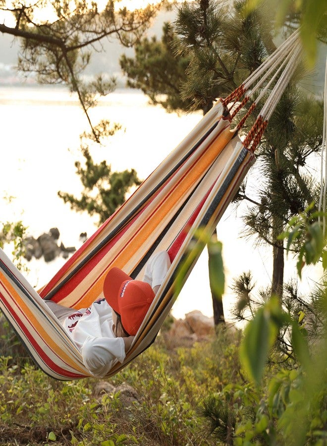 INNO STAGE HappyPicnic Double Hammock with 9.8FT2 Rope, Portable 2 Persons Hammock with Carrying Bag- Patio Hammocks Hanging Camping Bed for Patio, Backyard, Porch, Outdoor and Indoor Use - Image 5