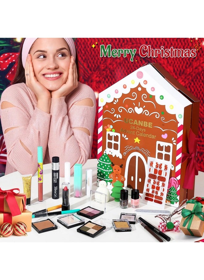 Ucanbe - Makeup Advent Calendar 2024, 24 Days Christmas Gift Makeup Sets For Women, UCANBE 2024-2025 Xmas Countdown Calendar Full Makeup Kits Beauty Makeup & Cosmetic For Teens, Girls Gift - Image 1