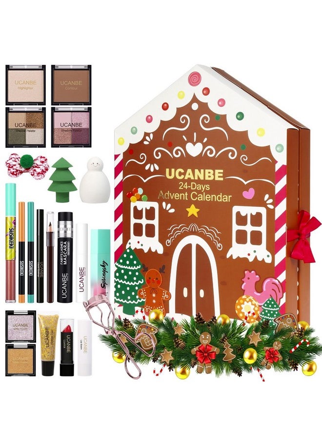 Ucanbe - Makeup Advent Calendar 2024, 24 Days Christmas Gift Makeup Sets For Women, UCANBE 2024-2025 Xmas Countdown Calendar Full Makeup Kits Beauty Makeup & Cosmetic For Teens, Girls Gift - Image 1