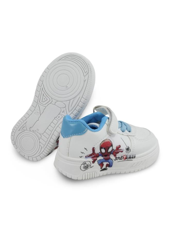 Baby Boys Leather Sneakers – Spider-Man Print - Image 3