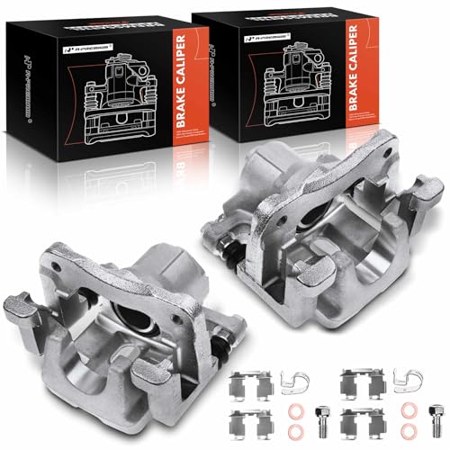 A-Premium Disc Brake Caliper Assembly with Bracket Compatible with Select Toyota and Lexus Models - Camry 2007-2011, Avalon 2008-2011, ES350 2007-2012 - Rear Driver and Passenger Side, 2-PC Set - Image 1