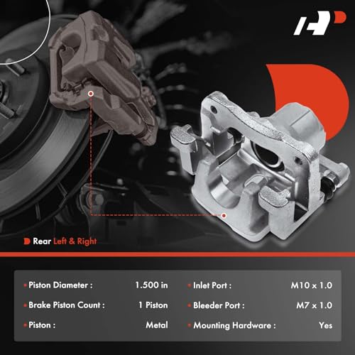 A-Premium Disc Brake Caliper Assembly with Bracket Compatible with Select Toyota and Lexus Models - Camry 2007-2011, Avalon 2008-2011, ES350 2007-2012 - Rear Driver and Passenger Side, 2-PC Set - Image 2
