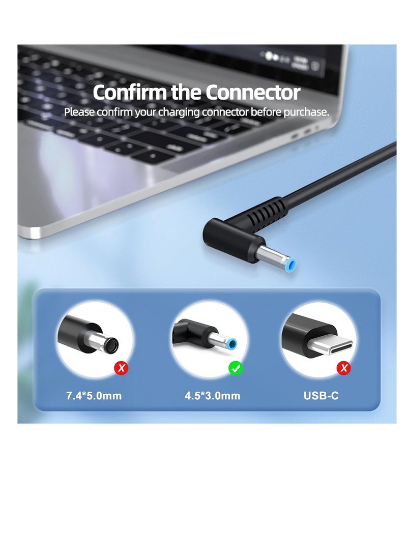 محول شاحن كمبيوتر محمول 65 وات من HP 19.5 فولت 3.33 أمبير 4.5 × 3.0 مم لأجهزة Envy 13 15 17 Pavilion x360 15 11 13 وChromebook 11 14 وZbook 14u G4 G5 15u 15 G3 وEliteBook 1020 1040 وStream 13 11 14 - Image 2