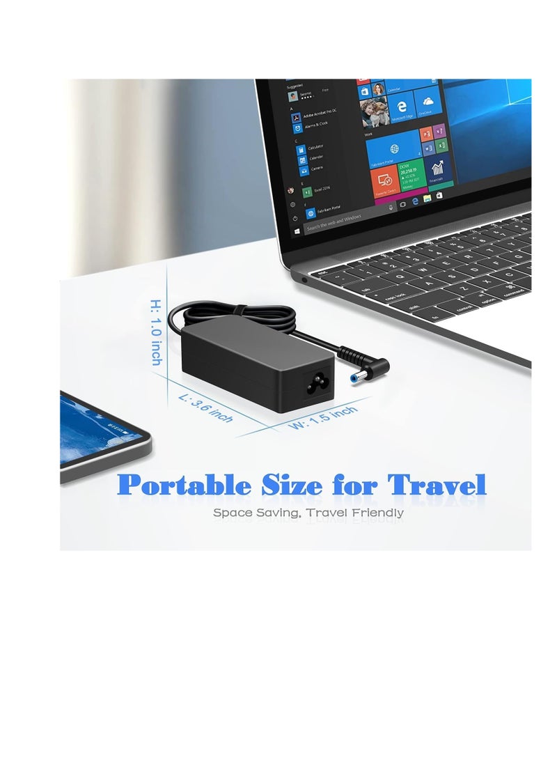 محول شاحن كمبيوتر محمول 65 وات من HP 19.5 فولت 3.33 أمبير 4.5 × 3.0 مم لأجهزة Envy 13 15 17 Pavilion x360 15 11 13 وChromebook 11 14 وZbook 14u G4 G5 15u 15 G3 وEliteBook 1020 1040 وStream 13 11 14 - Image 3