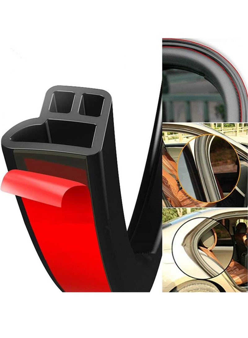 SYOSI Car Weather Stripping Universal Self Adhesive Auto Door Rubber Draft Seal 10M L Shape Window Trunk Trim Edge Weatherstrip Engine Cover Noise Insulation  - Image 1