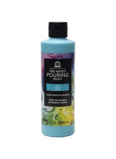 FolkArt Premixed Acrylic Pouring Paint 8 Oz Aqua  - Image 1