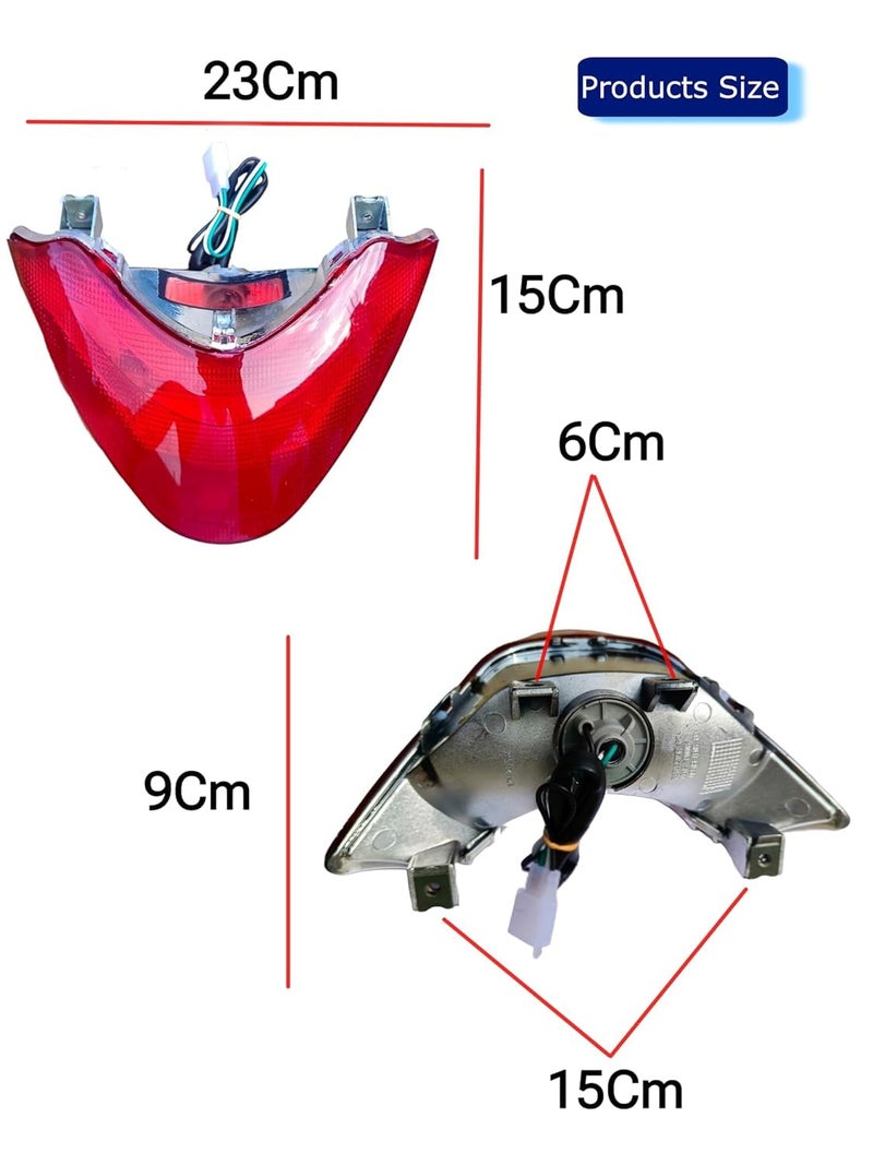 VTRUST Tail Light fit for Compatible for Passion Pro New Model Halogen Brake Light for Bike (Red) OEM Performance Corrosion Resistance and Supreme Finish - Image 3