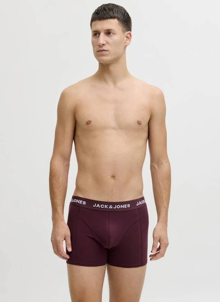 JACK & JONES 7 Pack Solid Trunks