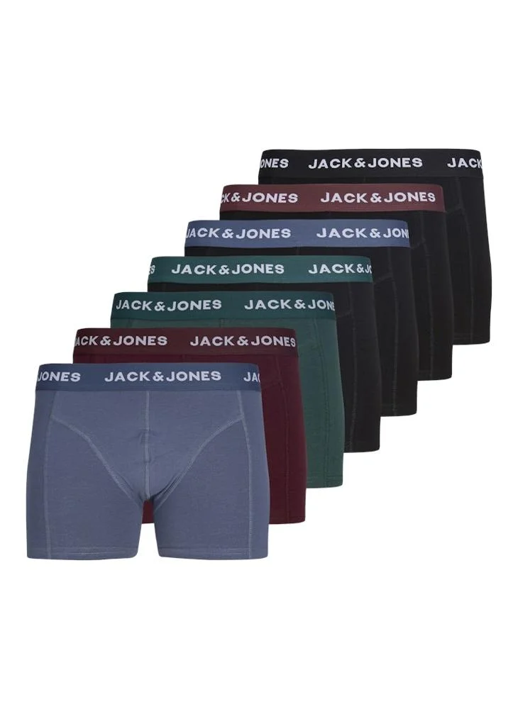 JACK & JONES 7 Pack Solid Trunks