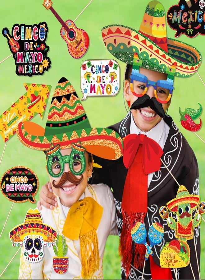Lide Road 30 Pcs Fiesta Photo Booth Props Mexican Fiesta Photo booth Props Cinco De Mayo Props 2024 Party Photo Booth Props Fiesta Decorations Backdrop Decorations Fiesta Props for Photography - Image 3