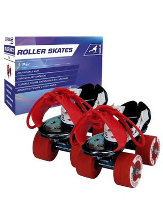 STRAUSS Junior Tenacity Roller Skates | Adjustable Shoe Size for Kids | 4 Wheels Skates for Boys and Girls | for Indoor and Outdoor Skating | Age Group 3-7 Years | Weight Capacity Upto 40kgs, Black - pzsku/Z4940A60D8DFBA96E922EZ/45/_/1737806089/53d362ae-23f5-4641-be81-2d7440614a14