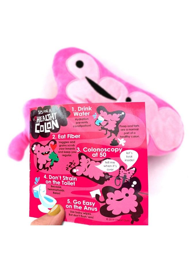 I Heart Guts Colon Plush You Move Me 11" Colon Care Tips With Stuffed Toy - Image 5