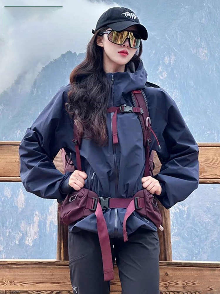 Camel Hjcamel Three-In-One Jacket Women'S New Outdoor Thickened Waterproof Mountaineering Couple Fashion Brand Jacket - Image 2