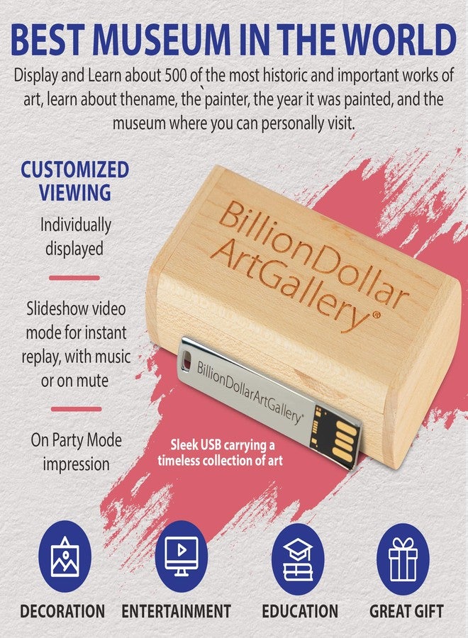 BillionDollarArtGallery معرض بيليون دولار للفنون® حوّل تلفازك إلى لوحة فنية جدارية | اعرض 500 من أشهر اللوحات الفنية في العالم | تلفزيون فني | هدية مميزة | ديكور منزلي | ديكور غرفة المعيشة | فن جداري - Image 4