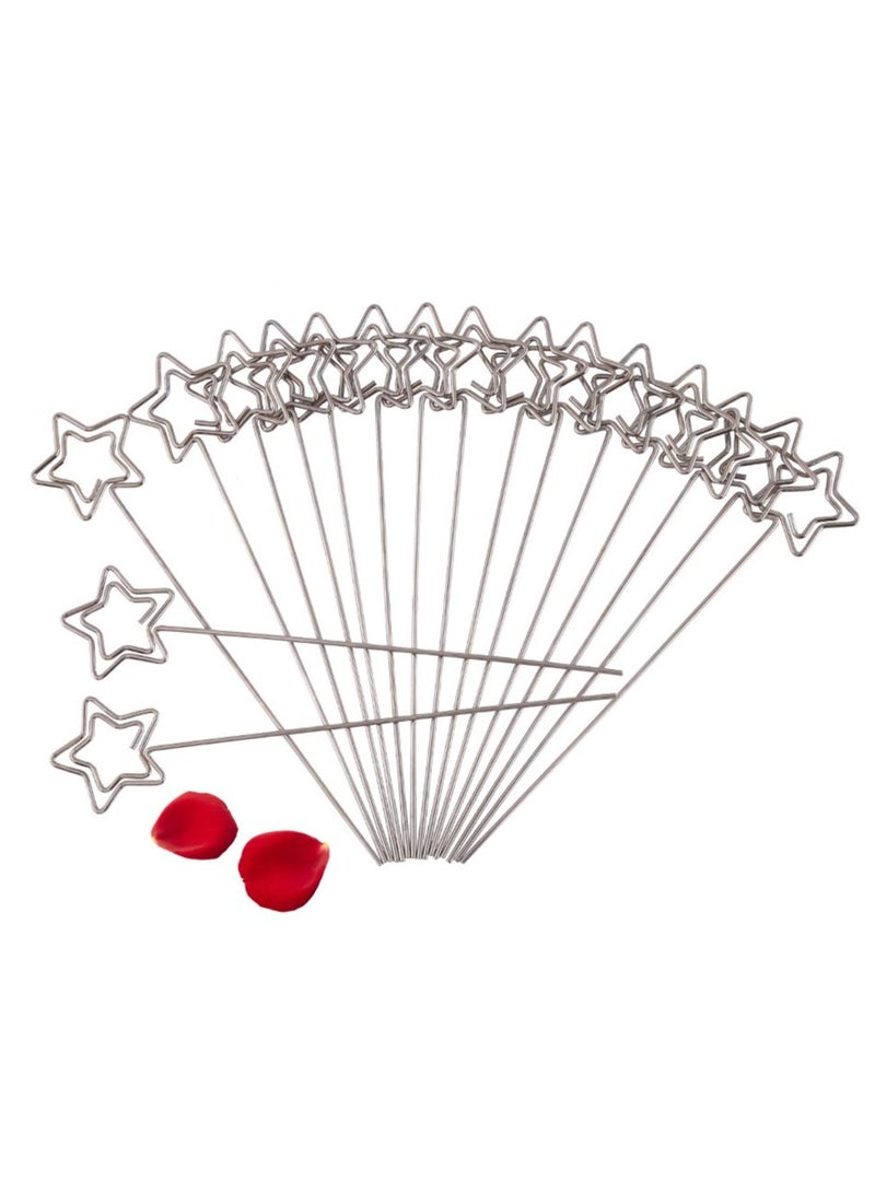 50 Pcs Star-Shaped Metal Clips - Versatile Photo & Memo Holders for DIY Crafts, Silver Color - Image 1