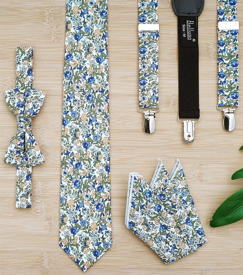 BELLUNO Boys' Floral Ties, Hook and Loop Pre-tied Flower Ties for Little Kids and Pre-teens - Image 5