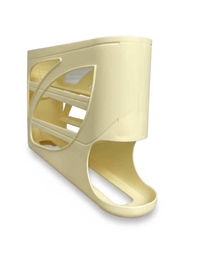 Digi Core صندوق تخزين بيض دوار بثلاث طبقات للثلاجة، يتسع لـ 24 بيضة، تصميم باب جانبي موفر للمساحة، حامل بيض بلاستيكي متين، منظم بيض بسعة كبيرة لتخزين المطبخ والثلاجة، مثالي لتنظيم المطبخ والثلاجة، أصفر - Image 2