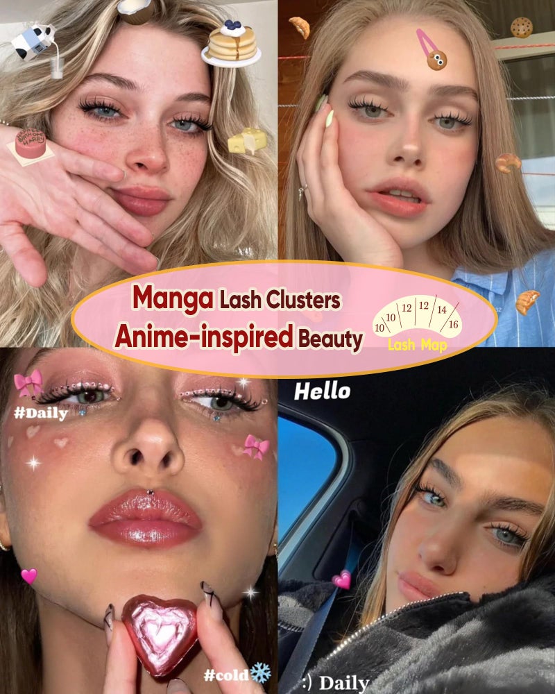 zenotti Manga Lash Clusters with Spikes Anime Lashes Cluster Natural Cluster Eyelash Extensions Wispy Spiky Fairy Individual Lashes Invisible Clear Band DIY Lash Extensions 10-16MM 120PCS by zenotti - Image 5
