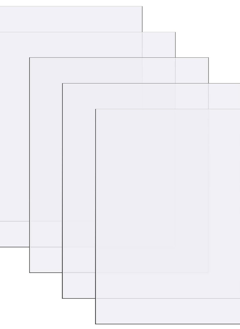 Excefore - 10 Pieces Polycarbonate Sheets Clear Plastic Sheet Thin Rigid Plastic Sheet Clear Polycarbonate Sheet Shatter Resistant Plastic Sheets for DIY Crafts Document Picture Frames, 8 x 10 x 0.02 Inch - Image 1