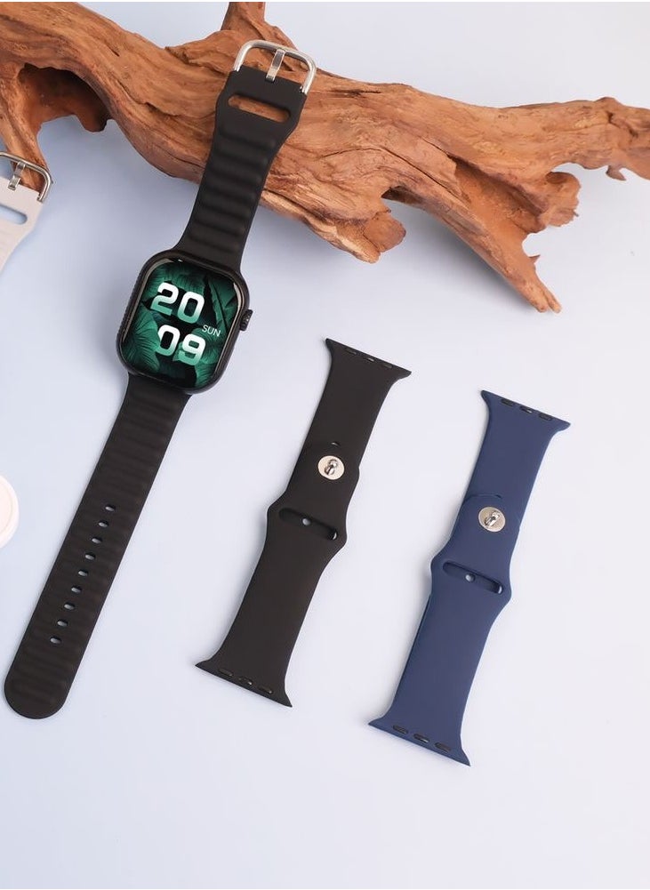 Telzeal Telzeal TC42 AMOLED 4G 2.2 Inch AMOLED Display Smartwatch with 8MP Camera Sim card Slot 3 Pair Straps and Charging Cable Designed for Ladies and Gents Black  - Image 3