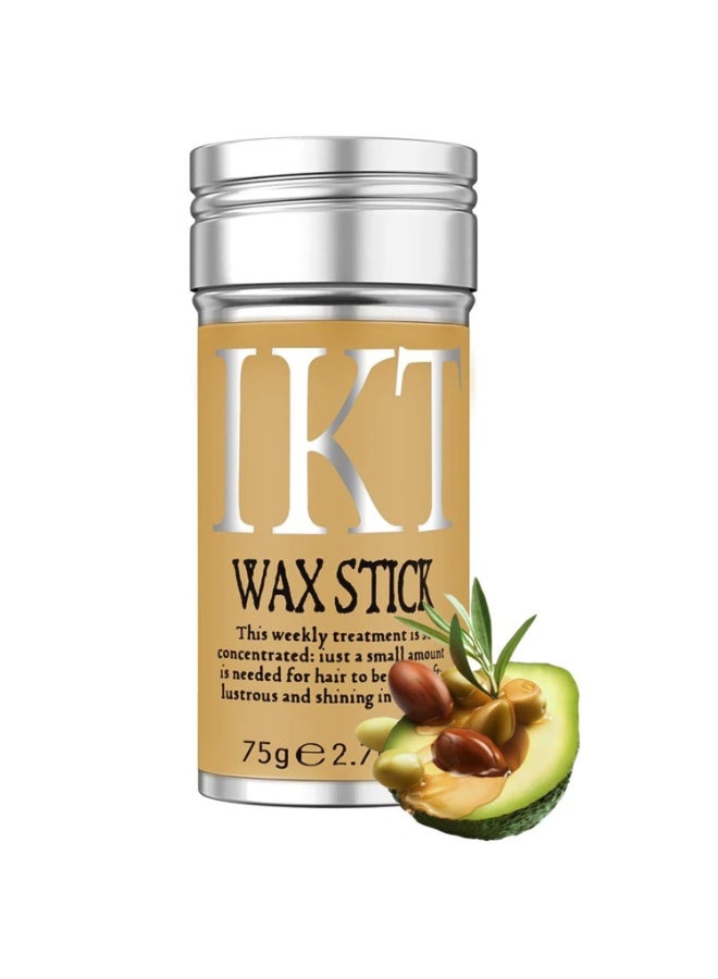 IKT Hair Wax Stick for Women & Men - Hair Slick Back Stick, Anti-Frizz and Fly Away Hair Tamer, No Residue Hair Finishing Stick for Flyaways, All Day Hold Styling Product for Smoothing Hair Strands 75gm. - Image 1