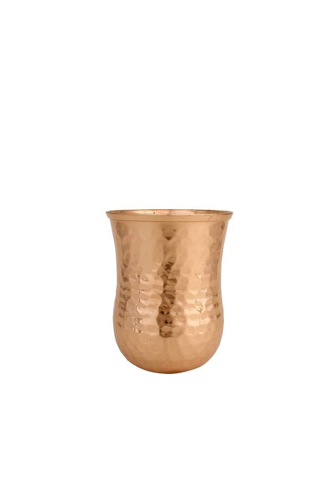 Smartserve Seamless Copper Hammered Jug Set of 5pcs 1 jug with 4 Drinking Glasses - Image 4