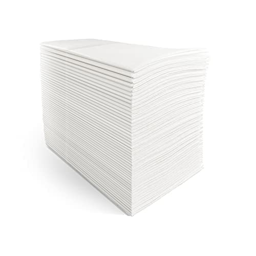JEBBLAS Disposable Cloth Like Napkins, Built-in Flatware Pocket, Wedding Party Linen Feel White Napkin, Prefolded for Silverware,100 Count - Image 2