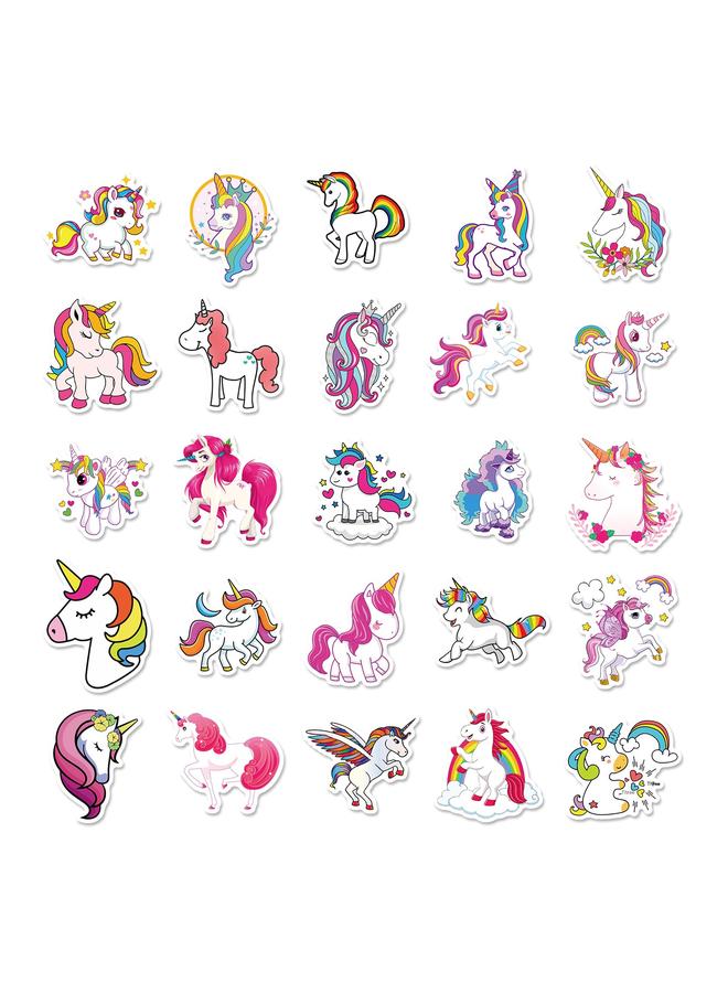 Bluejw 50 Unicorn All Ages Stickers Cute Rainbow Horse Mix Graffiti Luggage Notebook Stickers - Image 3