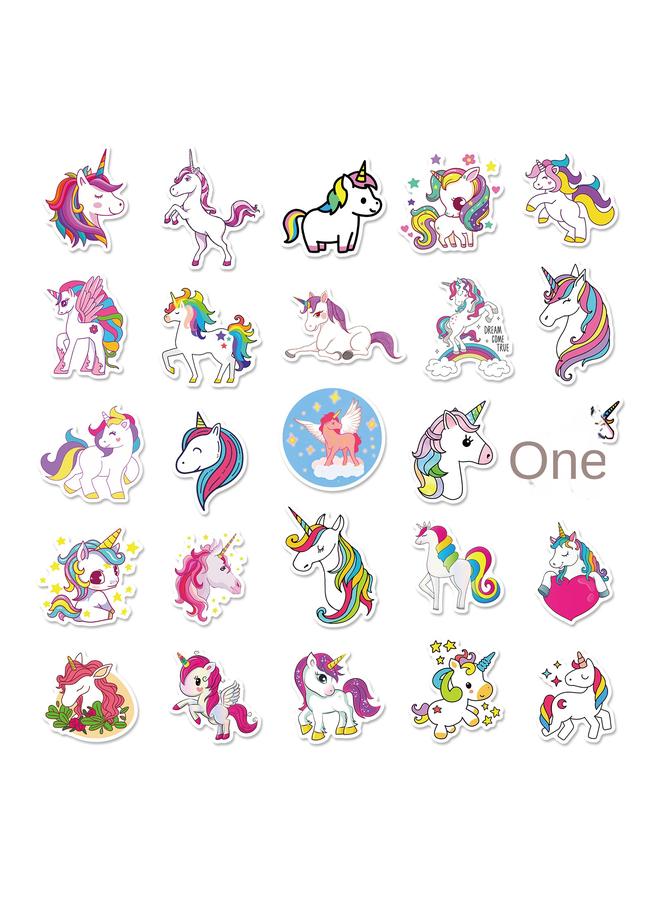 Bluejw 50 Unicorn All Ages Stickers Cute Rainbow Horse Mix Graffiti Luggage Notebook Stickers - Image 4